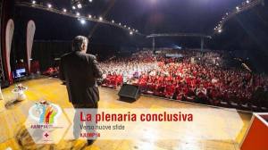 L'assemblea plenaria conclusiva del più grande evento formativo della Croce Rossa Italiana. Sul palco il Presidente Rocca 