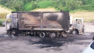 Camion incendiato a Miscoso 