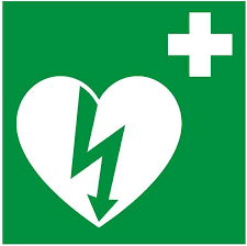 (Il simbolo del defibrillatore)