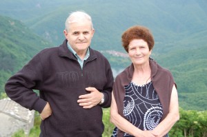 Mariano Tomei e Gina Polidori, pochi anni fa a Vagli
