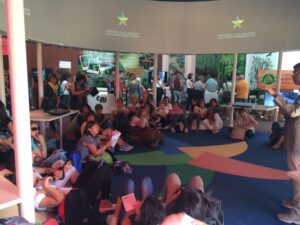Insegnanti dell'Appennino incontrano pres Federparchi Giampiero Sammuri al Biodiversity park Expo