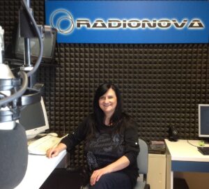 Normanna Albertini negli studi di Radionova
