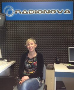 Barbara Baroncini negli studi di Radionova