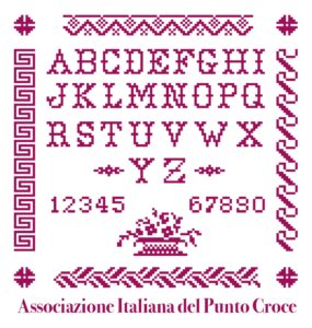 (Il logo di A.I.P.C., Associazione Italiana Punto Croce)