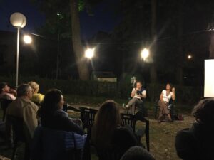 Marco Fincardi, Margherita Becchetti Ciùcâna a scrittori in giardino a Vetto del 9.8.16