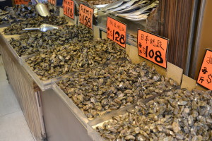 Negozi di pesci essicati a Hong Kong