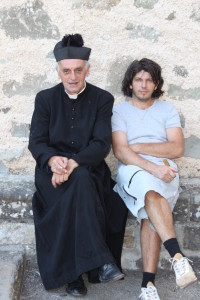 Un attore e il regista Riccardo Stefani