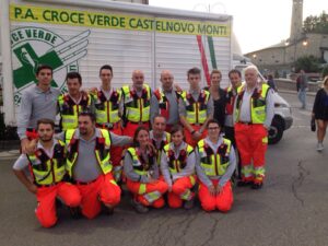Volontari Croce Verde di Castelnovo Monti alla Notte rosa