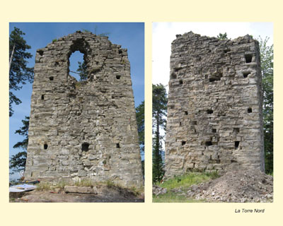 La torre nord su Monte Castello