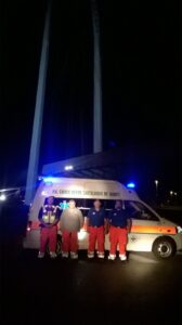 Arrivata a Montegallo la prima squadra di soccorritori della Croce Verde di Castelnovo