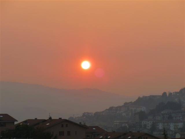 Un tramonto d'arancio ottobrino