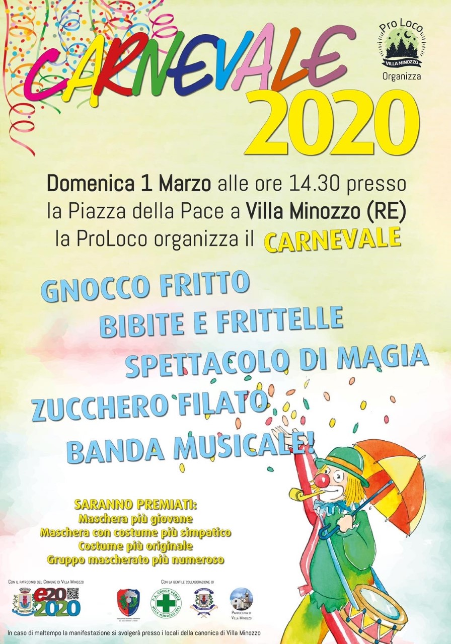 A Villa Minozzo il 1° marzo arriva il Carnevale e il 22 febbraio la ...